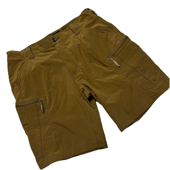 5.11 Tactical Trail Short Men 32 Brown 9.5" Hiking Outdoor Ripstop Cargo Utility - Picture 1 of 8